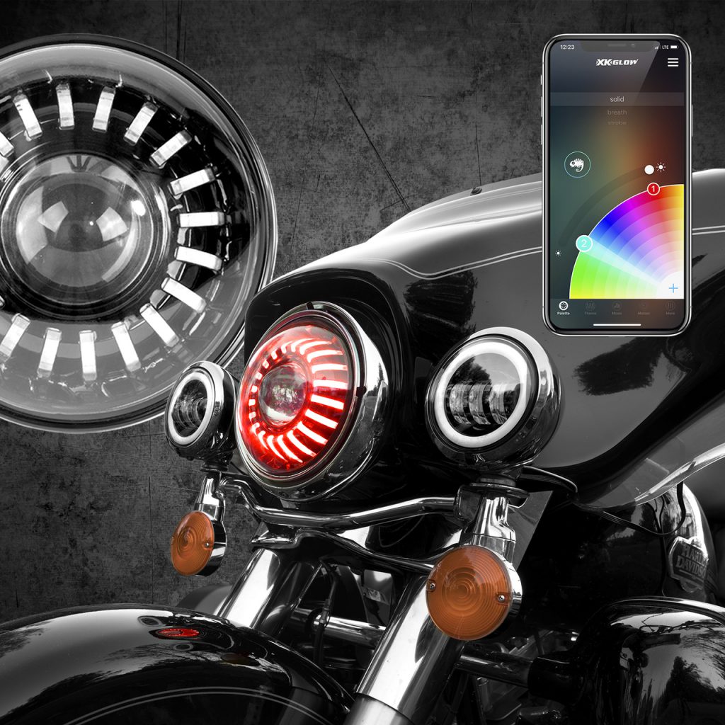 XK Glow 7″ LEDヘッドライト | ハーレー・カスタム・ワールド [HARLEY