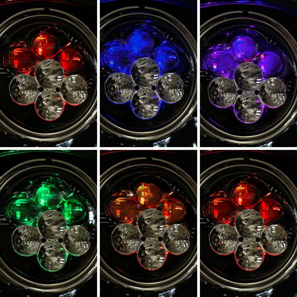 Shark Demon 7” LED Headlight with Backlight | ハーレー・カスタム