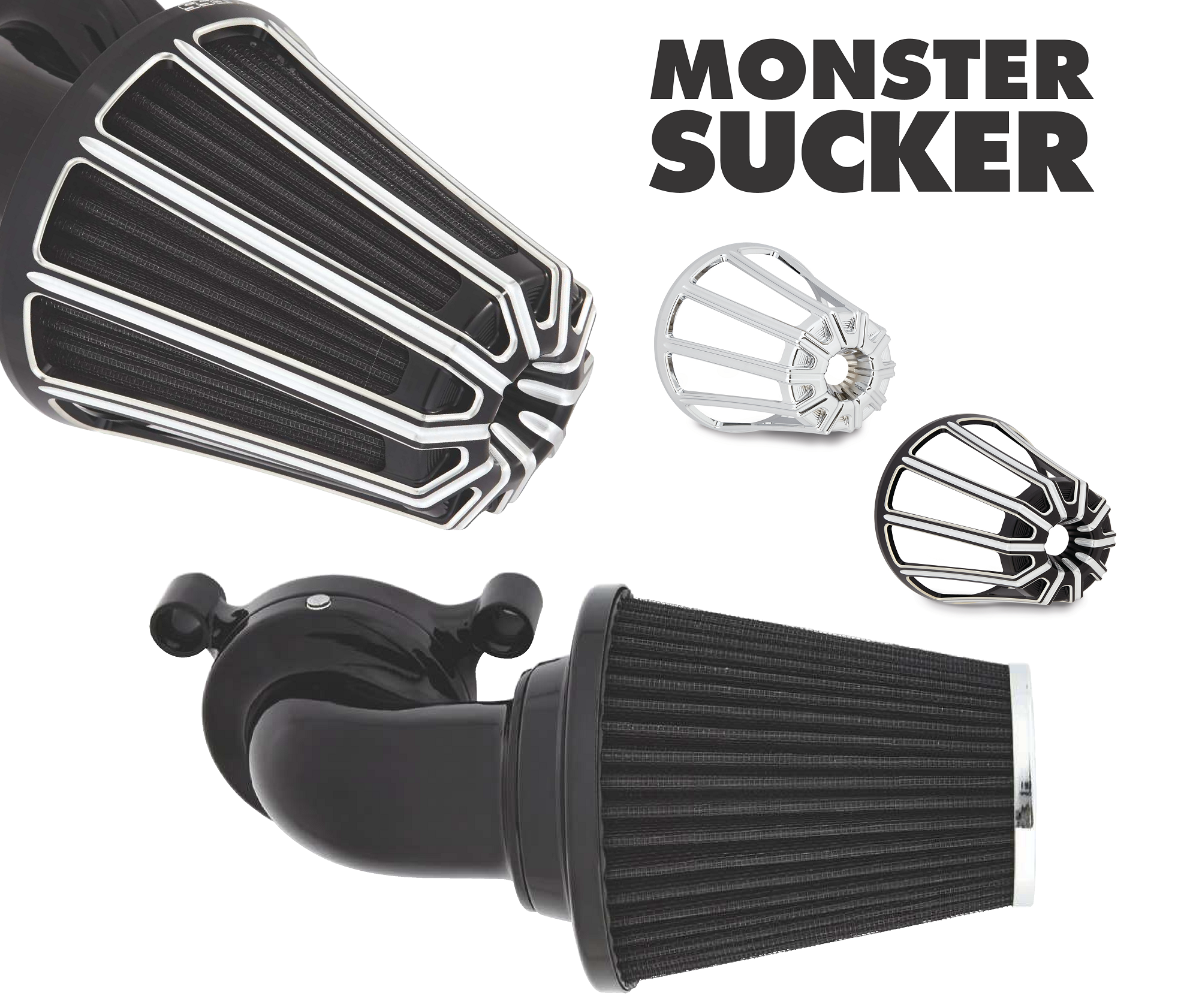 Arlen Ness(アレンネス) Monster Sucker 90° Air Cleaner Kit