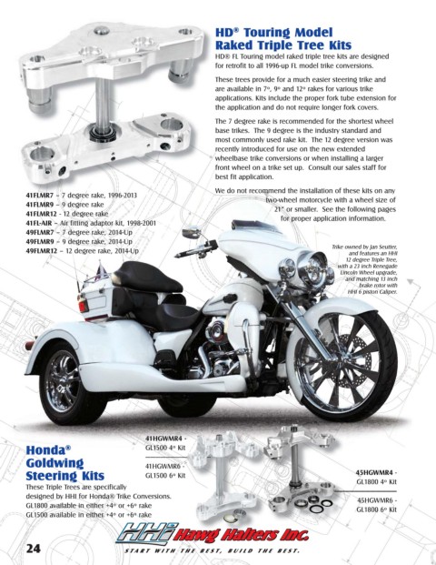 Motor trike rake sales kit